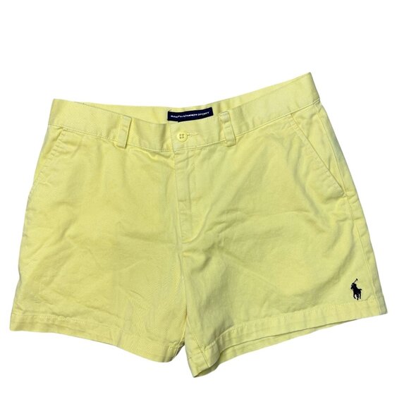 Ralph Lauren Sport Yellow Khaki Shorts Size 6 Cotton - Picture 1 of 6